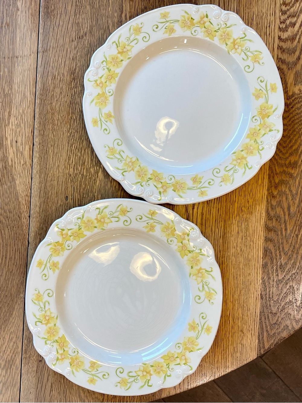 Nikko Jonquil Dinner Plates Set of 2 Excellent Condition Japan Pre-Owned 10.5
